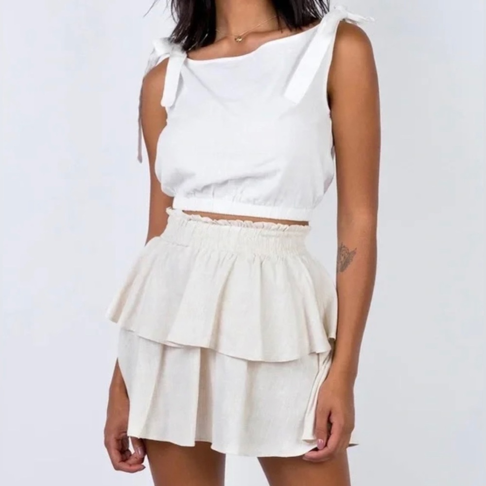 Princess Polly Greta Mini Skirt Beige